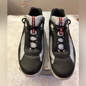 Prada Black and Gray Men's Sneakers